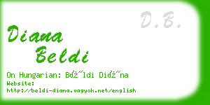 diana beldi business card